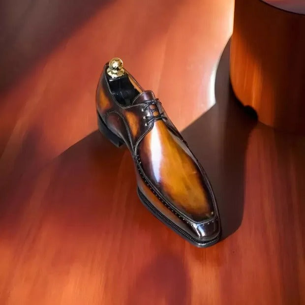 Classic Brown Patina Derby for Men