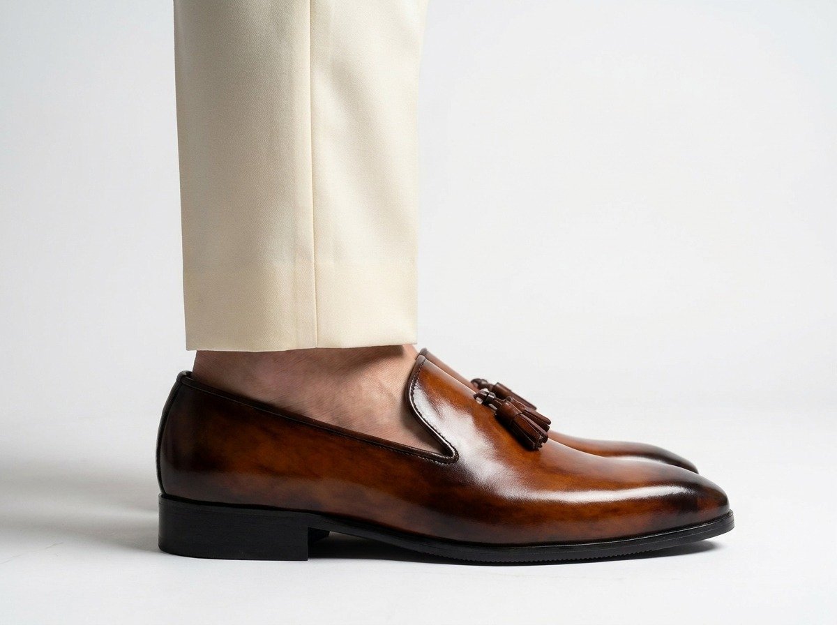 Tassel Loafer styled with tailored trousers