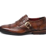 Classic Brown Wingtip Kiltie Monk Shoes