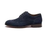 Elegant Men’s Blue Suede Derby Shoes