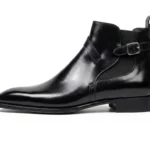 Handcrafted Men’s Black Leather Ankle Jodhpur Boots