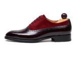 Men’s Elegant Black & Maroon Suede Formal Oxford Shoes