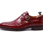 Men’s Brown Patina Alligator Leather Monk Strap Loafers
