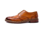 Men’s Genuine Tan Leather Wingtip Oxfords