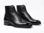Men's Black Leather Ankle Boots - Image 3