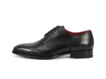 Men’s Black Smooth Leather Derby with Square Toe