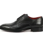 Men’s Black Smooth Leather Derby with Square Toe