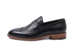 Men’s Classic Black Leather Penny Loafers