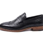 Men’s Classic Black Leather Penny Loafers