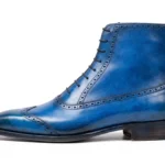 Men’s Elegant Blue Wingtip Oxford Boots