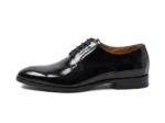 Men’s Elegant Shiny Black Leather Derby Shoes