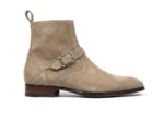 Men's Premium Beige Suede Ankle Boots
