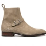 Men's Premium Beige Suede Ankle Boots