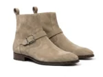 Men's Premium Beige Suede Ankle Boots - Image 2