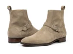 Men's Premium Beige Suede Ankle Boots - Image 3