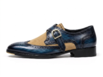 Elegant Single Monk Strap – Navy Blue