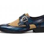Elegant Single Monk Strap – Navy Blue