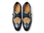 Elegant Single Monk Strap – Navy Blue - Image 2