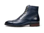 Premium Blue Forge Ankle Boots