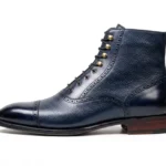 Premium Blue Forge Ankle Boots