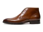 Royal Brown Leather Ankle Boots