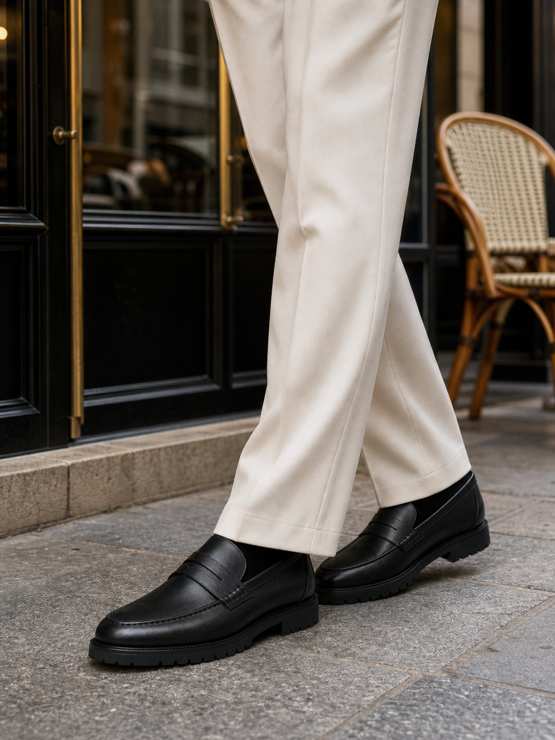 Alderwick Penny Loafer styled with tailored trousers