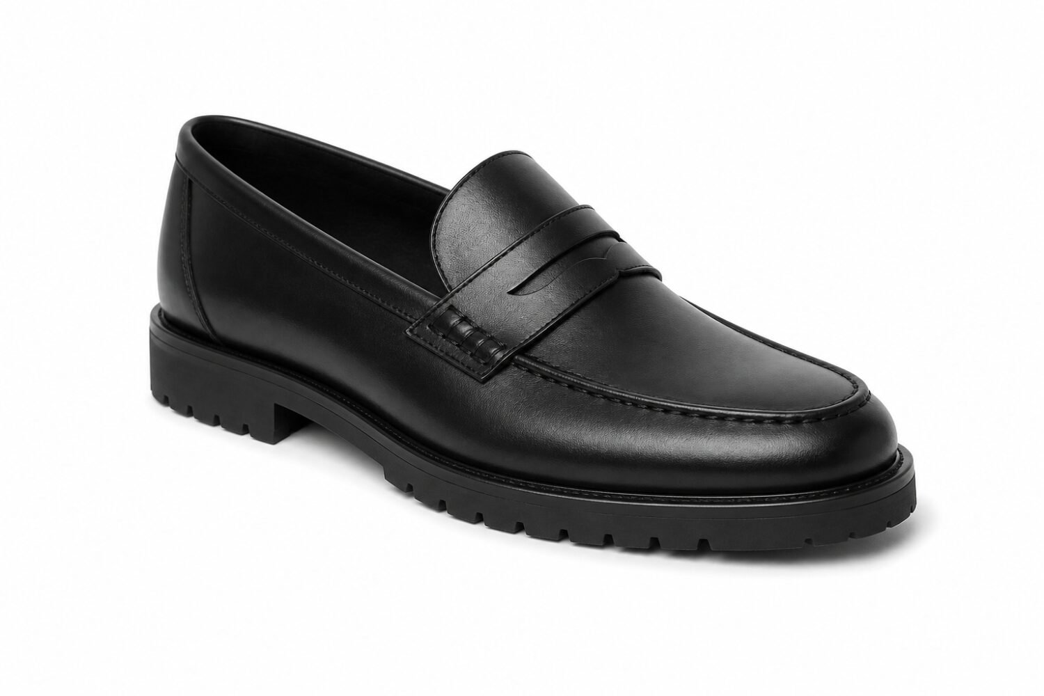 Alderwick — Black Calf Lug-Sole Penny Loafer - Image 3