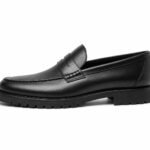 Alderwick — Black Calf Lug-Sole Penny Loafer