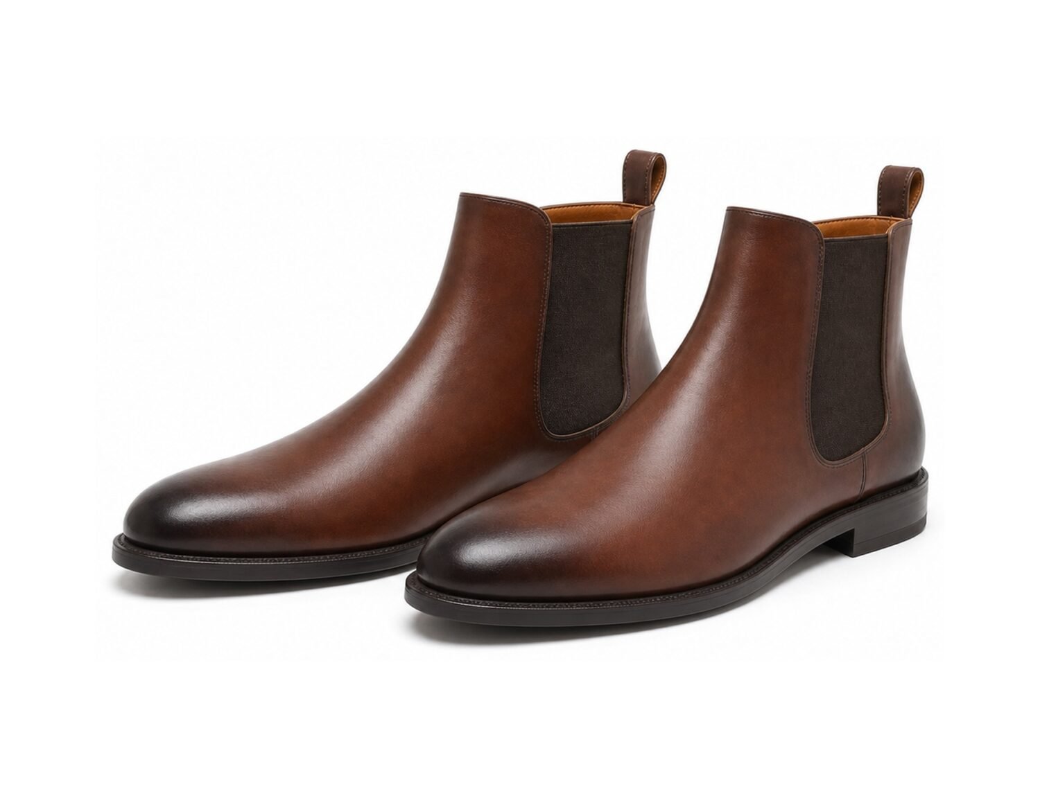Aureldale Museum Brown Wholecut Chelsea Boot - White BG Pair