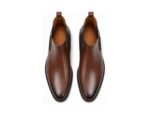 Aureldale Museum Brown Wholecut Chelsea Boot - White BG Top View Pair