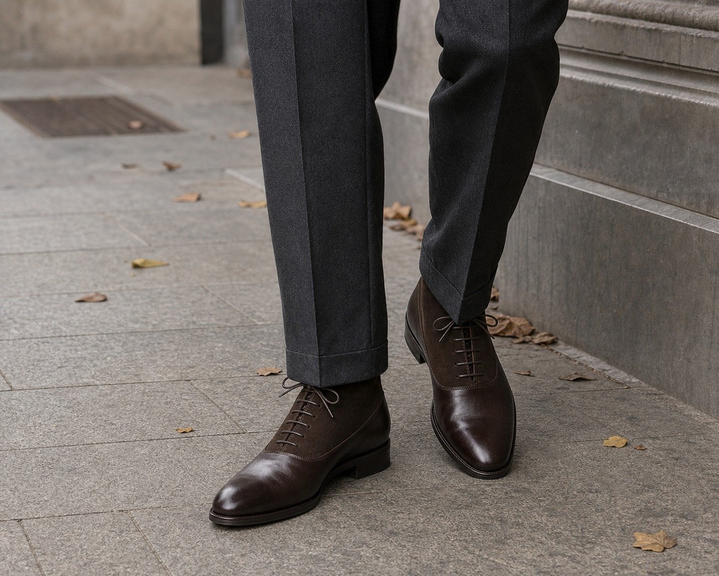 Alderwick Black Calf Lug-Sole Penny Loafer styled