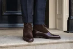 Balmorian — Dark Brown Calf & Suede Balmoral Dress Boot - Image 5
