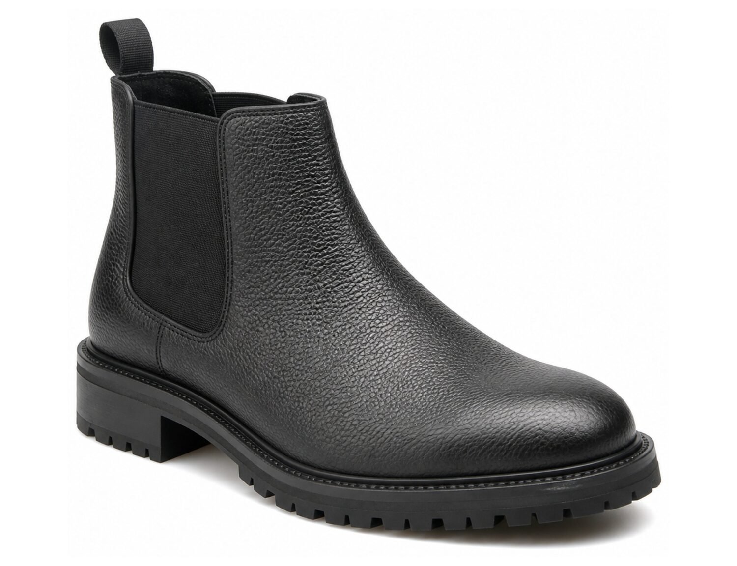 Blackthorn Black Grain Commando Chelsea Boot - White BG 3-Quarter