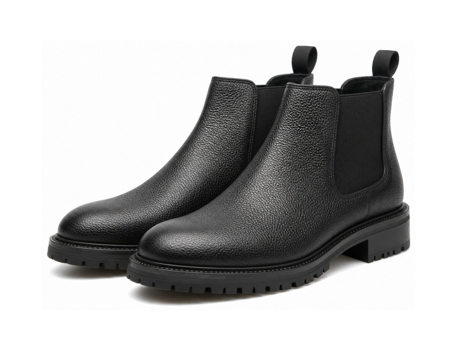 Blackthorn Black Grain Commando Chelsea Boot - White BG Pair