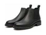 Blackthorn Black Grain Commando Chelsea Boot - White BG Pair
