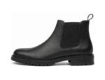 Blackthorn Black Grain Commando Chelsea Boot - White BG Side Profile