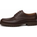 Brackenmere Dark Brown Grain Moc Toe Lug Derby - White BG Side Profile