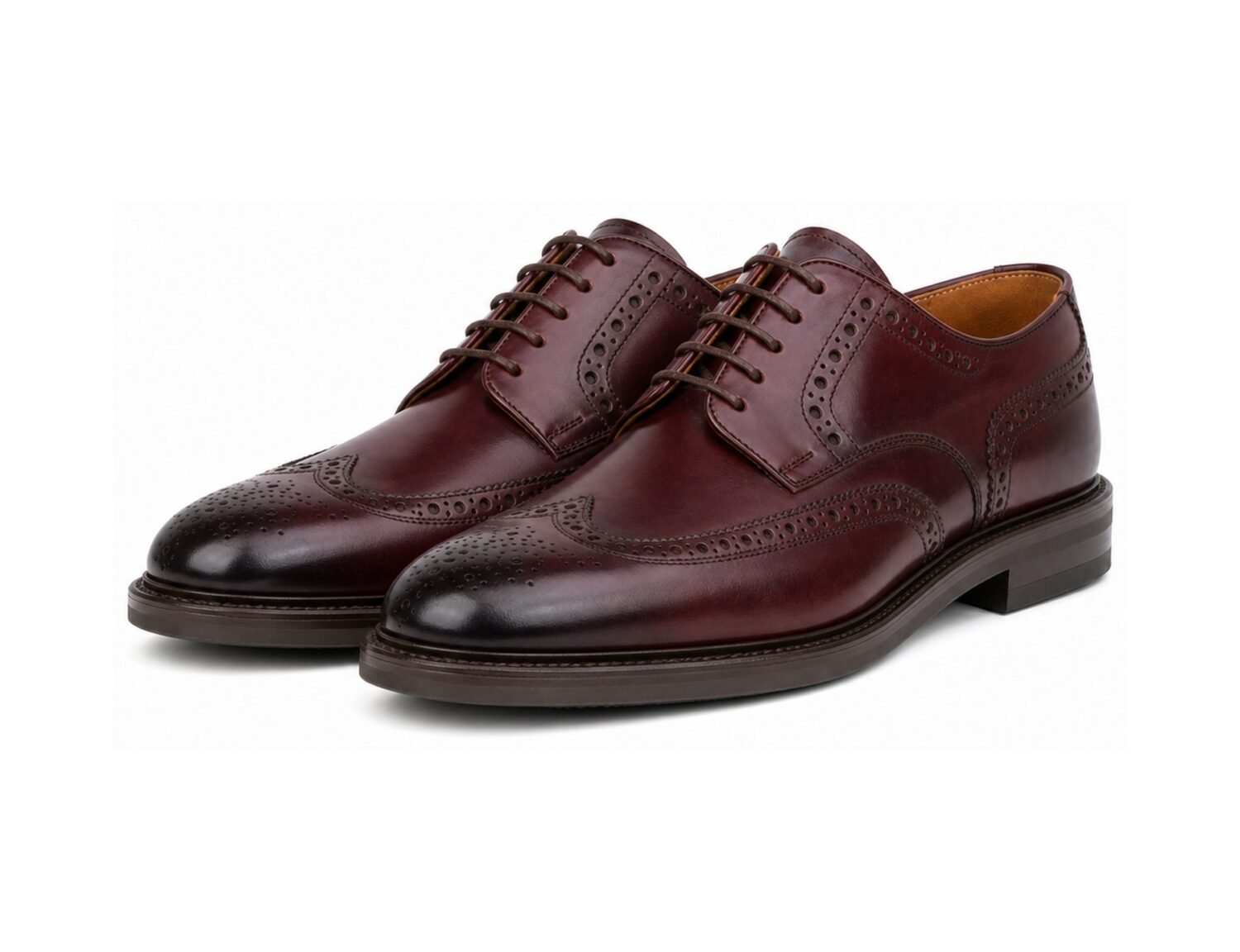 Calverdon Burgundy Calf Longwing Blucher - White BG Pair