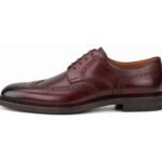 Calverdon Burgundy Calf Longwing Blucher - White BG Side Profile