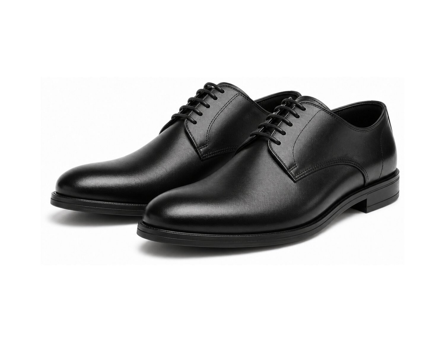 Citymere Black Plain-Toe City Derby - White BG Pair