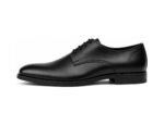 Citymere Black Plain-Toe City Derby - White BG Side Profile