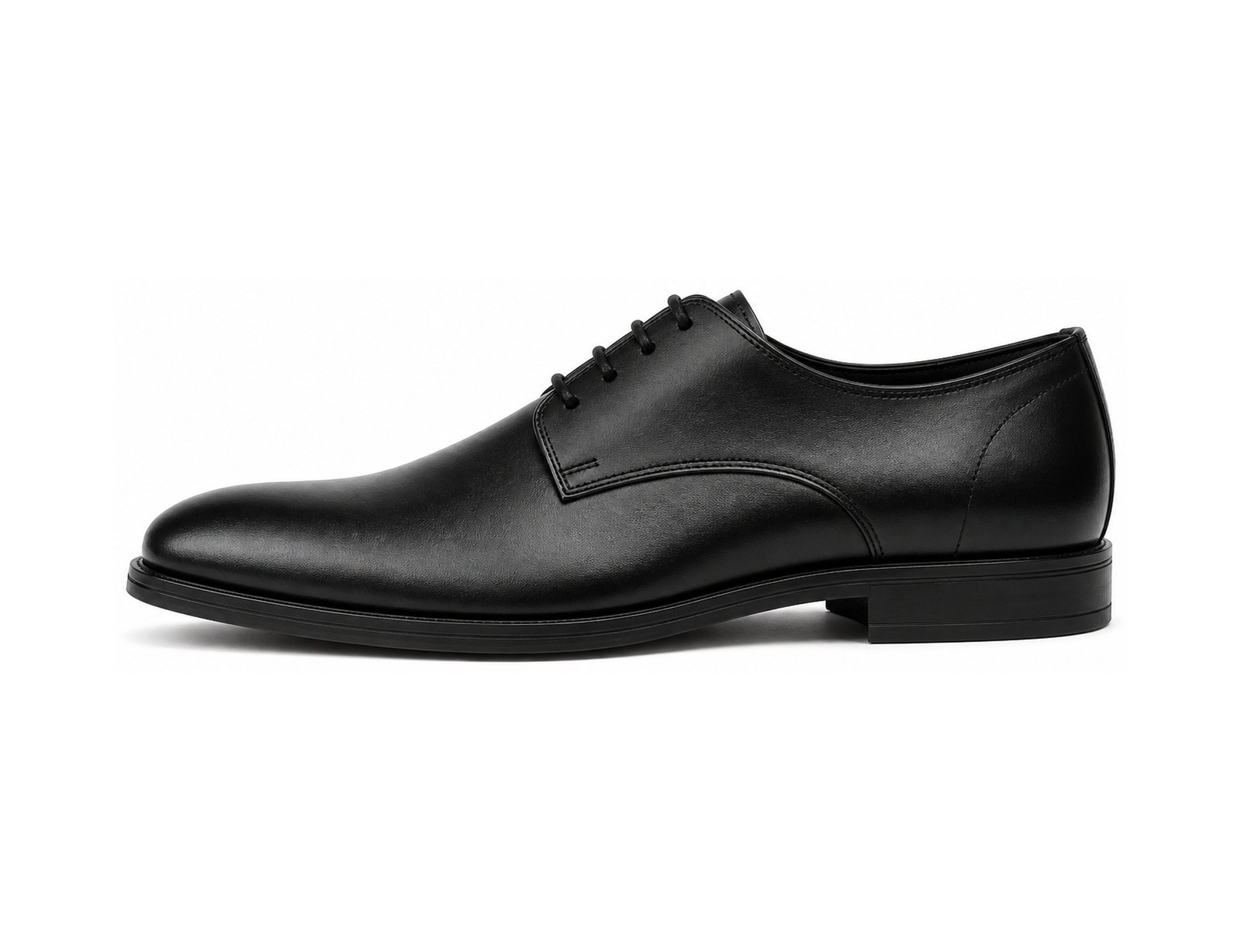 Citymere Black Plain-Toe City Derby - White BG Side Profile Citymere Black Plain-Toe City Derby - White BG Side Profile