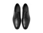 Citymere Black Plain-Toe City Derby - White BG Top View Pair