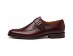 Claretto Burgundy Single Monk - White BG Side Profile