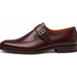 Claretto Burgundy Single Monk - White BG Side Profile