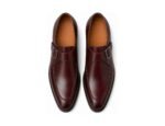 Claretto Burgundy Single Monk - White BG Top View Pair