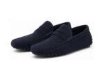 Coastwick Navy Suede Driving Loafer - White BG Pair