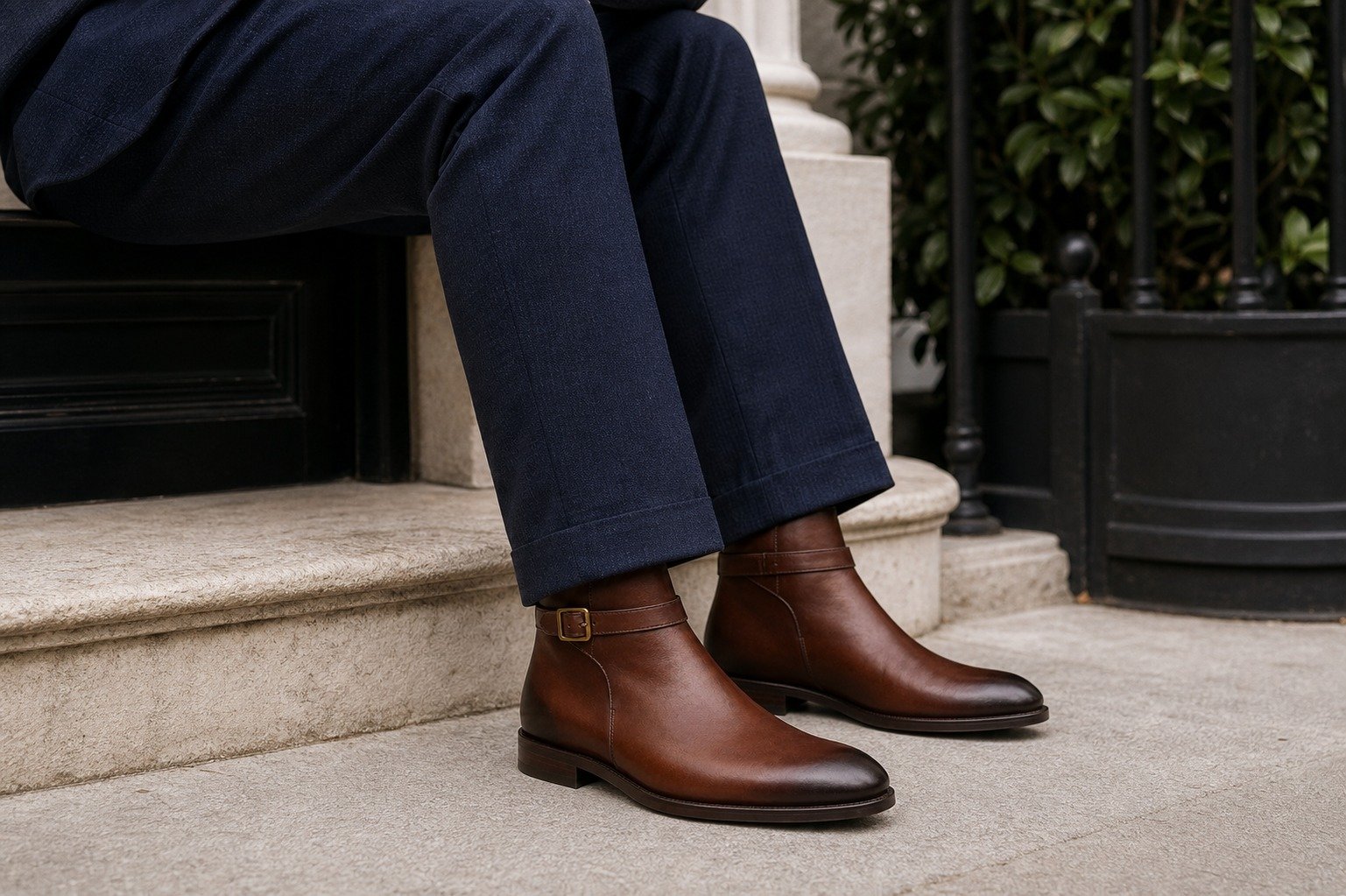 Evermont Museum Brown Jodhpur Boot styled, secondary view