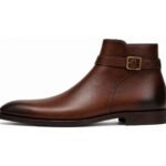 Evermont Museum Brown Jodhpur Boot - White BG Side Profile