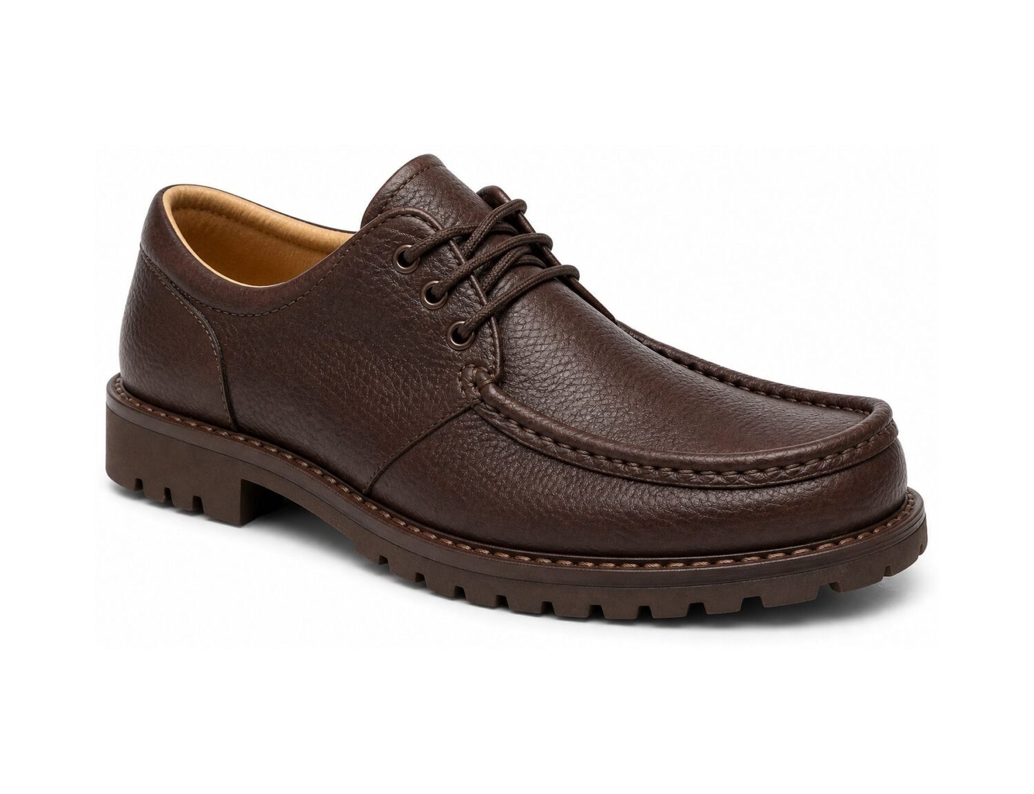 Fenmarsh Chocolate Grain Tyrolean Derby - White BG 3-Quarter